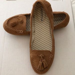 Slip on leather flats